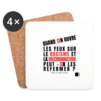 Faites l'amour pas la guerre, peace and love, - Dessous de verre (lot de 4) - blanc - Devant