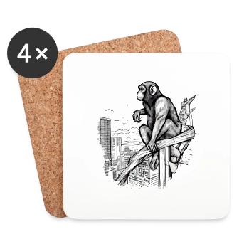 Koki à la ville - Dessous de verre (lot de 4) - blanc - Devant