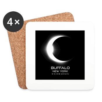 Buffalo New York Eclipse 2024 Souvenir Cool - Untersetzer (4er-Set) - Weiß - Vorne