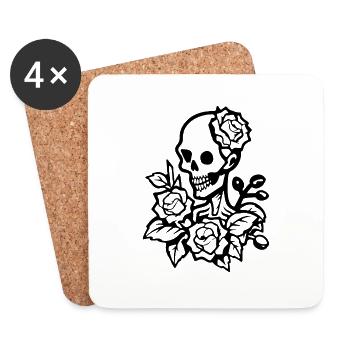 Zombie Undead Halloween Horror - Coasters (set of 4) - white - Front