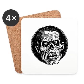 Zombie Undead Halloween Horror - Coasters (set of 4) - white - Front
