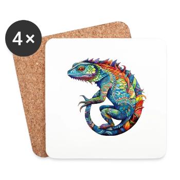 lizzard_art - Untersetzer (4er-Set) - Weiß - Vorne