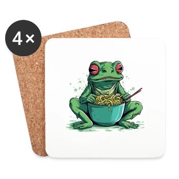 Guigui la grenouille - Dessous de verre (lot de 4) - blanc - Devant