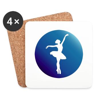 Dancing Dance Music - Coasters (set of 4) - white - Front