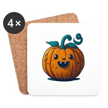 Halloween Pumpkin - Coasters (set of 4) - white - Front