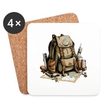 Sac de voyage n°4 - Dessous de verre (lot de 4) - blanc - Devant