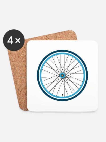 Fahrrad - Untersetzer (4er-Set) - Weiß