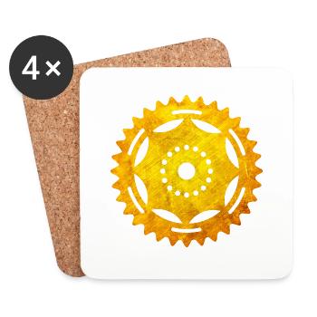 Fahrrad - Untersetzer (4er-Set) - Weiß - Vorne