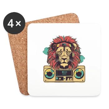 Lion s Jam - Coasters (set of 4) - white - Front