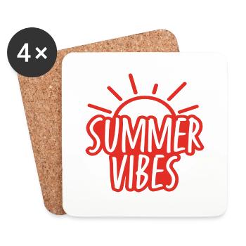 Summer Vibes - Coasters (set of 4) - white - Front