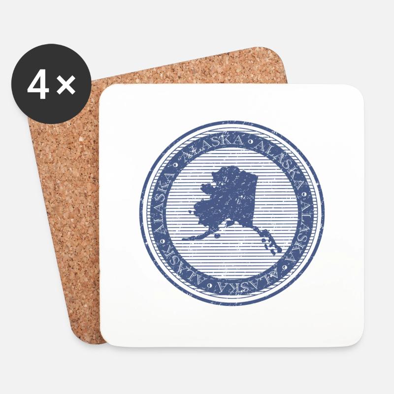 ALASKA - Untersetzer (4er-Set) - Weiß
