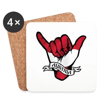 Austria Shaka - Untersetzer (4er-Set) - Weiß - Vorne