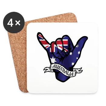 Australia Shaka - Untersetzer (4er-Set) - Weiß - Vorne