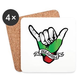 Bulgarie Shaka - Dessous de verre (lot de 4) - blanc - Devant