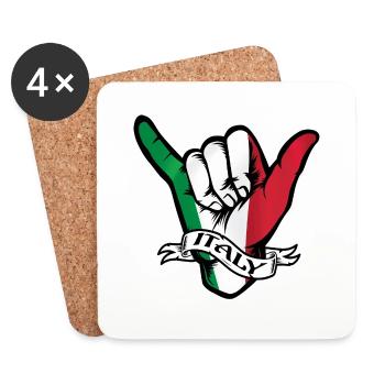 Italy Shaka - Untersetzer (4er-Set) - Weiß - Vorne