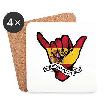 Espana Shaka - Untersetzer (4er-Set) - Weiß - Vorne