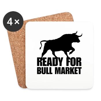Ready For Bull Market - Web3 Finance Humor - Coasters (set of 4) - white - Front
