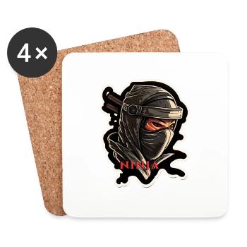 Le ninja impitoyable - Dessous de verre (lot de 4) - blanc - Devant