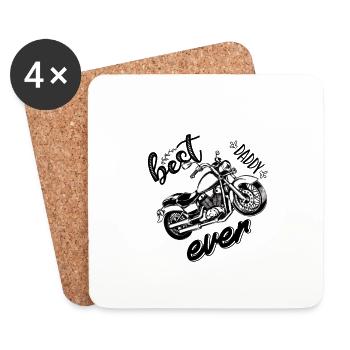 Meilleur papa du monde - Dessous de verre (lot de 4) - blanc - Devant