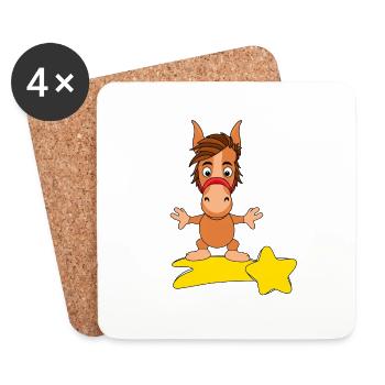 STERNSCHNUPPE - PFERD - Untersetzer (4er-Set) - Weiß - Vorne