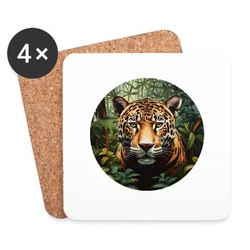 Jaguar - Untersetzer (4er-Set) - Weiß - Vorne