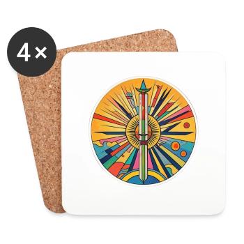 summer illusion - Coasters (set of 4) - white - Front