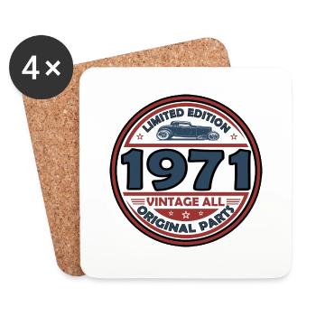 Vintage 1971 - Coasters (set of 4) - white - Front