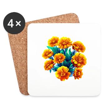 Flower Home Gardener Gardener Garden Gift Flowers - Coasters (set of 4) - white - Front