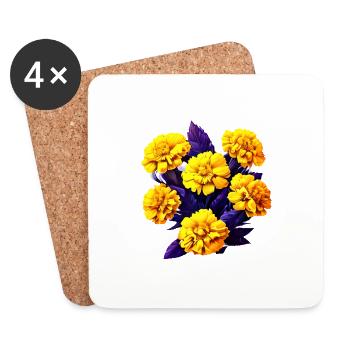 Fleur Hobby Jardinier Jardinier Cadeau Fleurs Jardin - Dessous de verre (lot de 4) - blanc - Devant