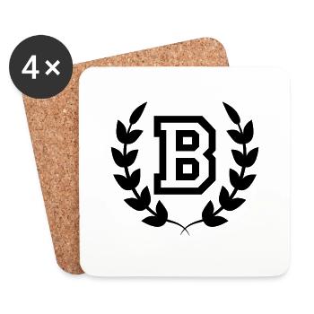 Letter b sport - Coasters (set of 4) - white - Front