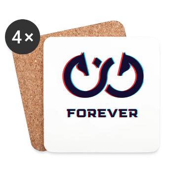 Forever Horse Design 1 - Untersetzer (4er-Set) - Weiß - Vorne