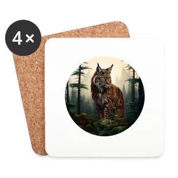 Lynx - Dessous de verre (lot de 4) - blanc - Devant