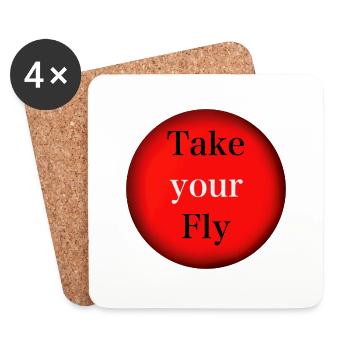 Take your Fly - Untersetzer (4er-Set) - Weiß - Vorne