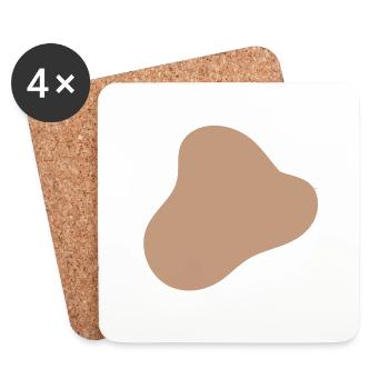 BlobDesign - Untersetzer (4er-Set) - Weiß - Vorne