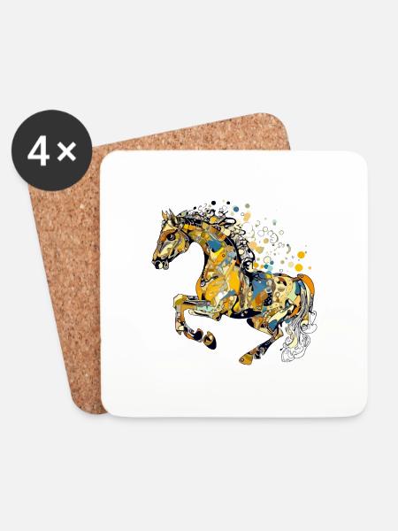 Gadros the horse - Coasters (set of 4) - white