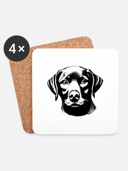 Labradorbesitzer Labrador Retriever Hundewelpe - Untersetzer (4er-Set) - Weiß