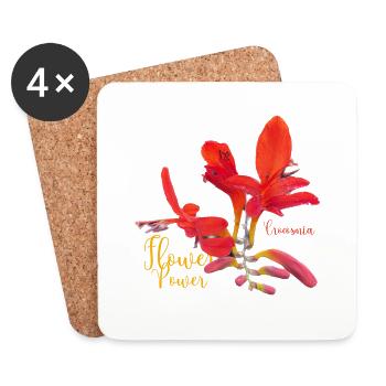 Crocosmia - Coasters (set of 4) - white - Front