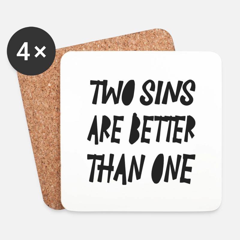 2sins are better than one... - Untersetzer (4er-Set) - Weiß