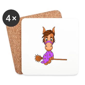 PFERD - HEXE - PONY - Untersetzer (4er-Set) - Weiß - Vorne
