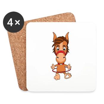 PONY - PFERD - Untersetzer (4er-Set) - Weiß - Vorne