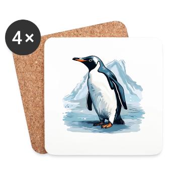 The life of penguins is not for the faint-hearted - Coasters (set of 4) - white - Front