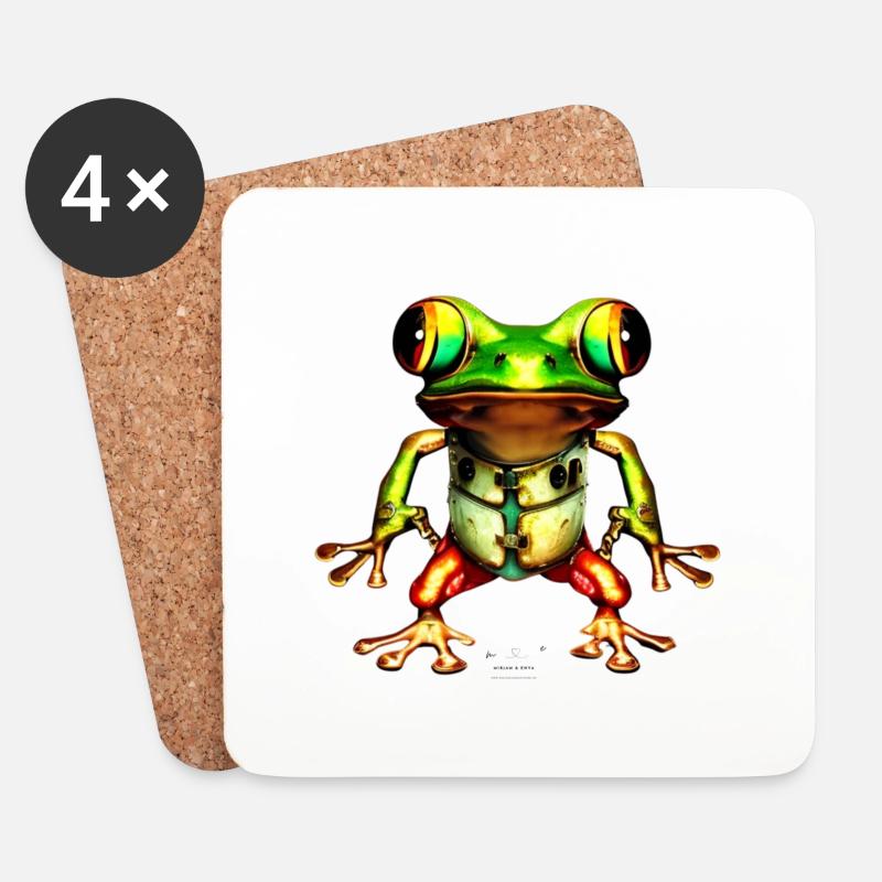 Froggy - Untersetzer (4er-Set) - Weiß