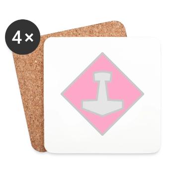 Mjölnir - Untersetzer (4er-Set) - Weiß - Vorne