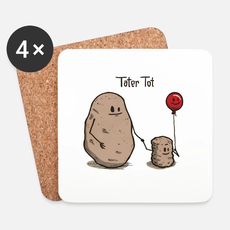 Tater tot - Untersetzer (4er-Set) - Weiß