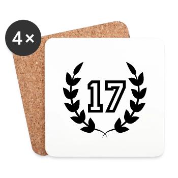 17th birthday-gift idea 17 years - Coasters (set of 4) - white - Front