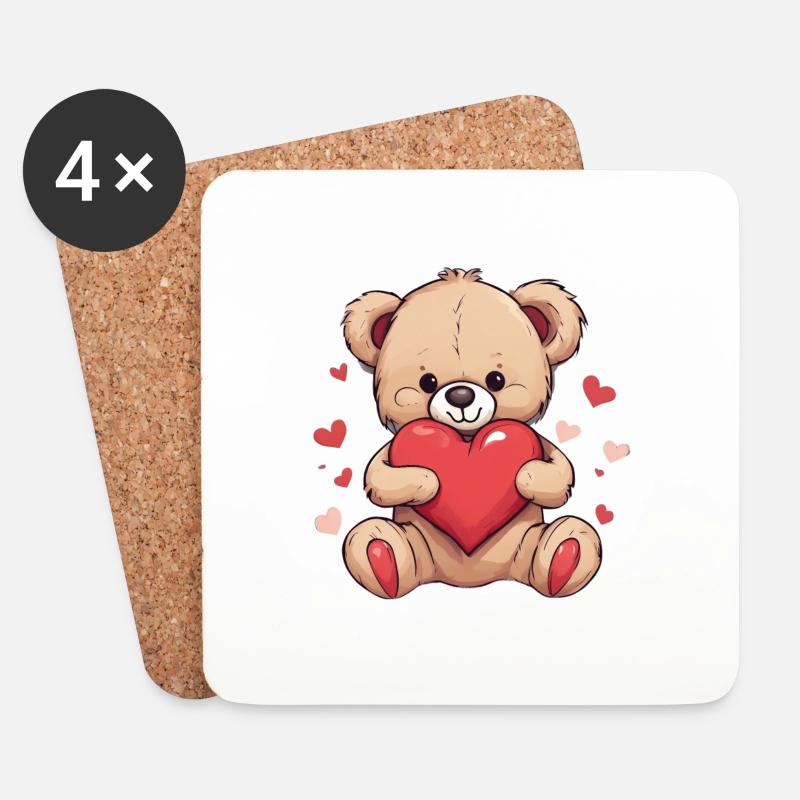 a little teddy bear - Untersetzer (4er-Set) - Weiß