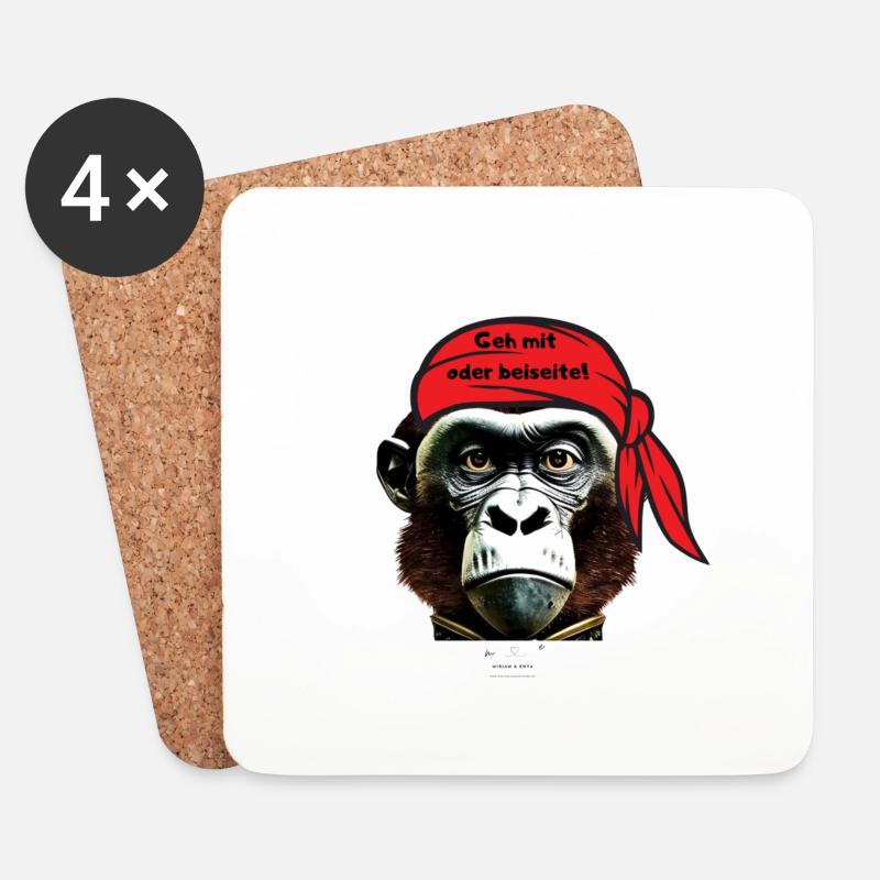 Geh mit oder beiseite! - Untersetzer (4er-Set) - Weiß