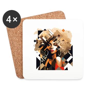 Artwoman - Dessous de verre (lot de 4) - blanc - Devant