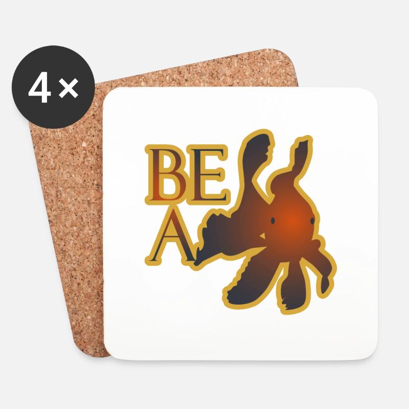 Be a Goldfish - Untersetzer (4er-Set) - Weiß