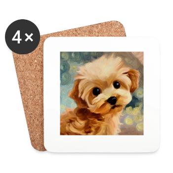 The worlds cutest puppy - Coasters (set of 4) - white - Front